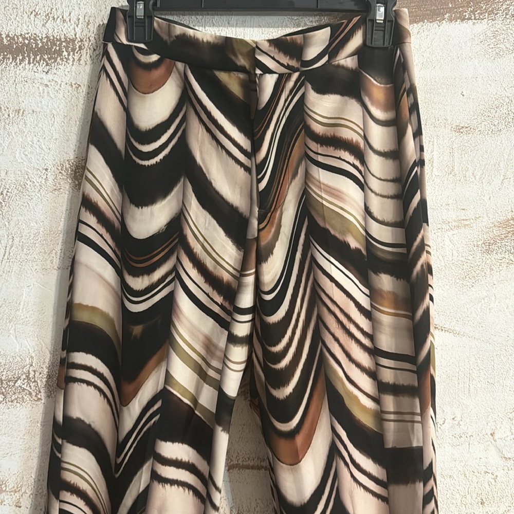 Zara Swirl-Print Wide-Leg Jumpsuit in Black, Cream & Tan - Picture 6 of 11